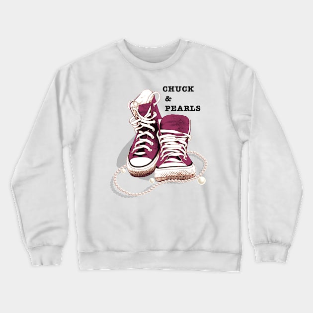 Chuck and Pearls Crewneck Sweatshirt by DreamPassion